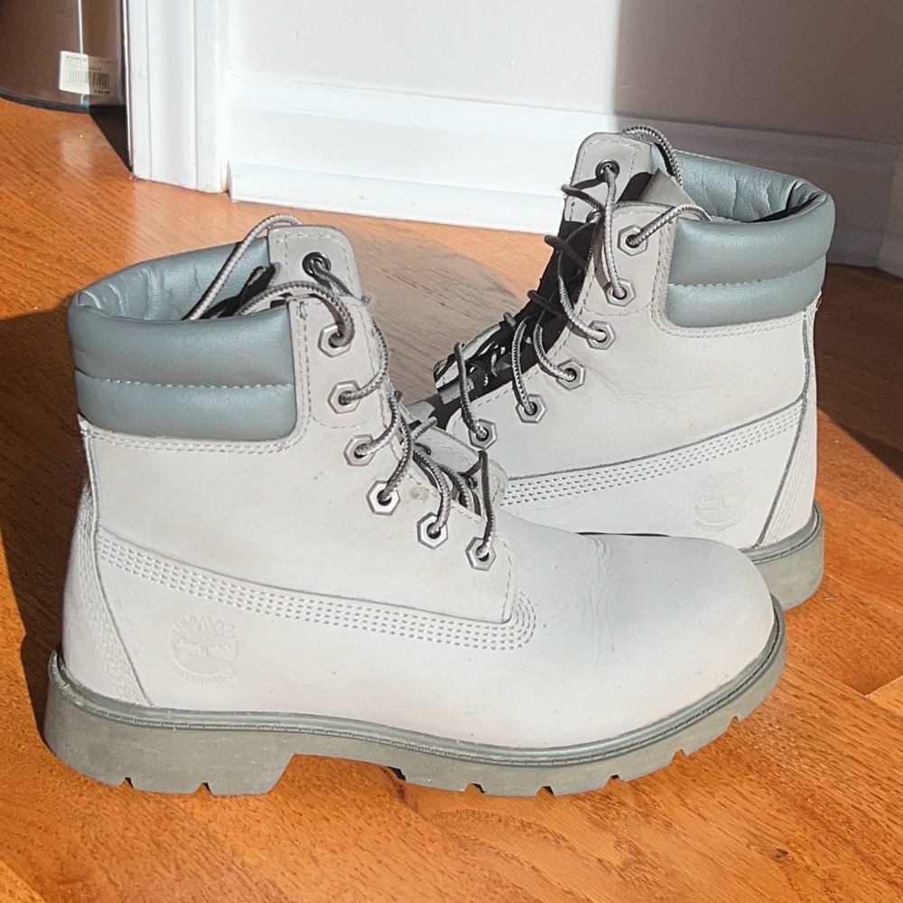 Grey Timberland Boots